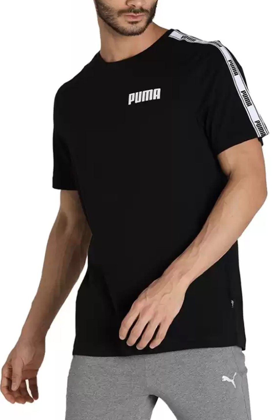 Футболка чоловіча Puma Tape Tee M чорна 84726201 — фото 2 — Sport City Футболка чоловіча Puma Tape Tee M чорна 84726201 — фото 2