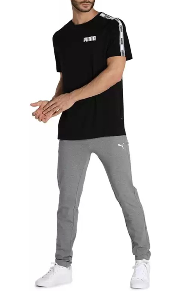 Футболка мужская Puma Tape Tee M черная 84726201 изображение 5