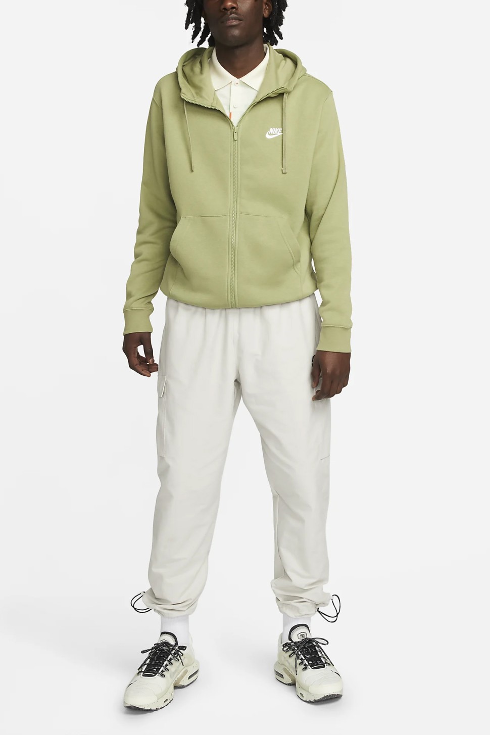 Толстовка чоловіча Nike M Nsw Club Hoodie Fz Bb хакі BV2645-334 — фото 2