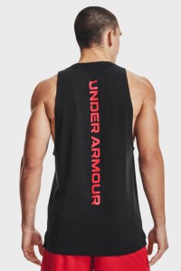 Майка мужская Under Armour UA BASELINE COTTON TANK черная 1361901-001 изображение 4