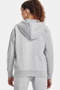 Толстовка женская Under Armour UA Rival Fleece FZ Hoodie серая 1379497-012 изображение 3