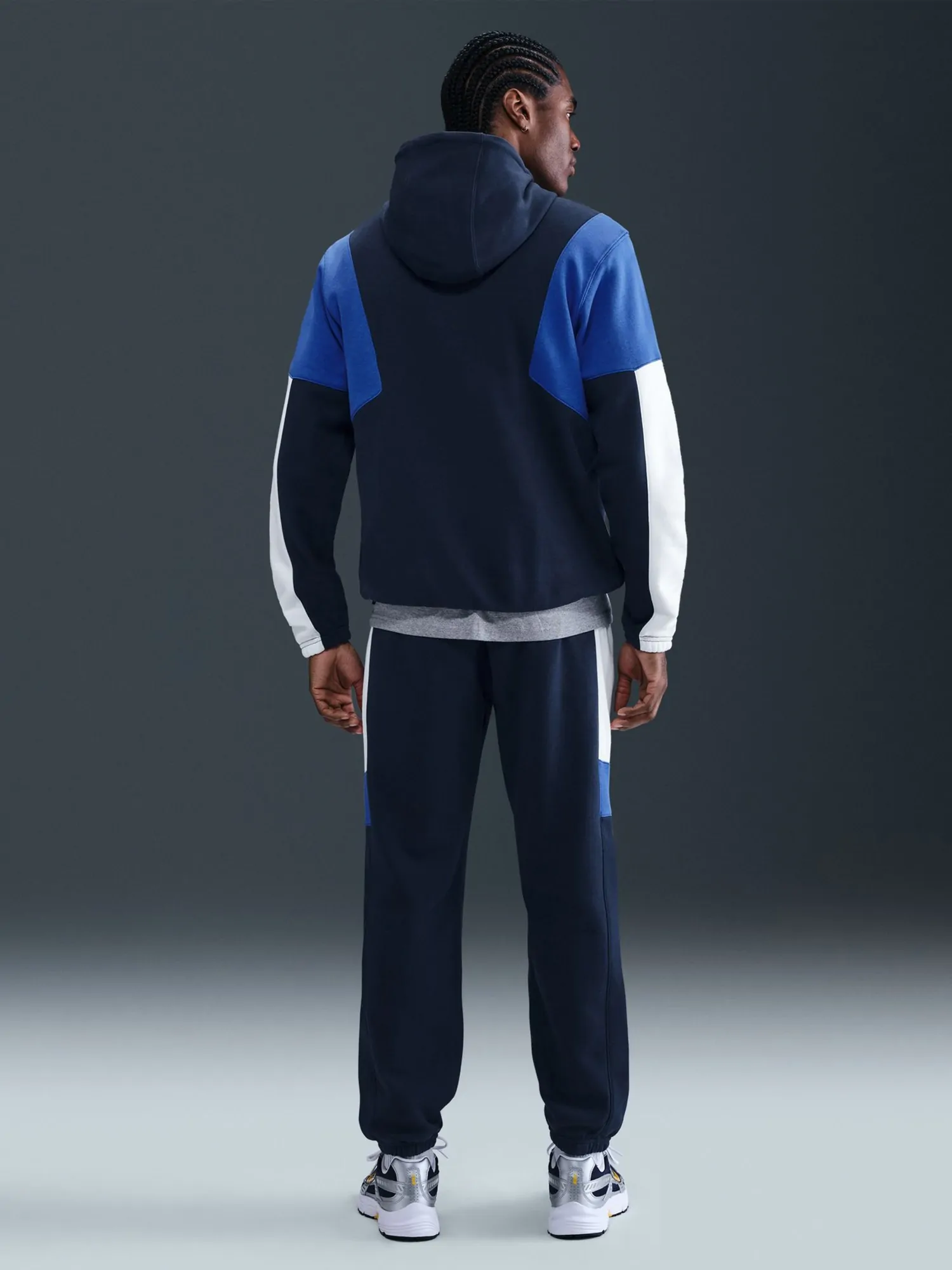 Костюм мужской Nike M NK CLUB FLEECE HDED TRACK GX темно-синий