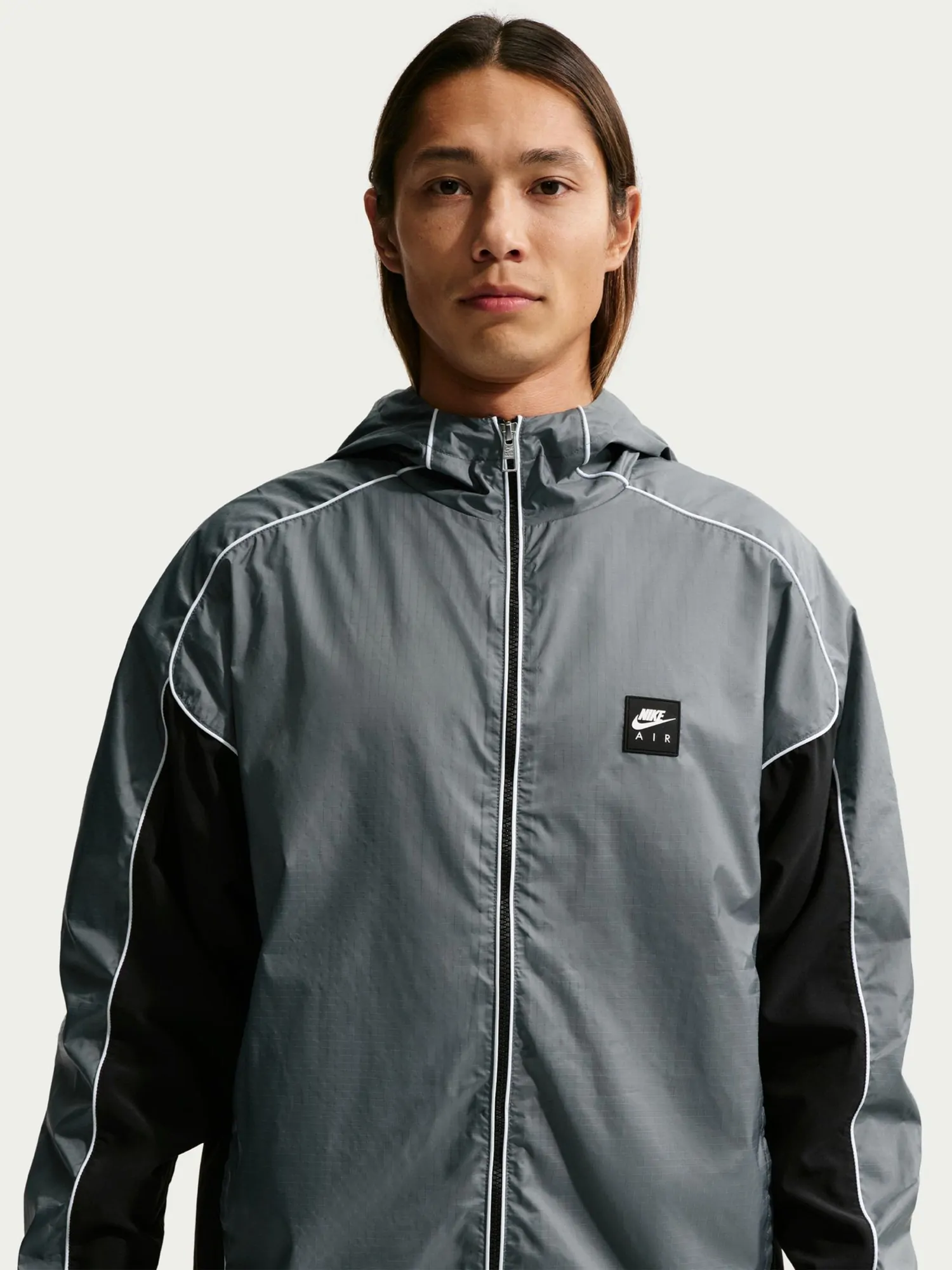 Вітрівка чоловіча Nike M NK AIR FZ HYBRID UTL JKT HD сіра IO0558