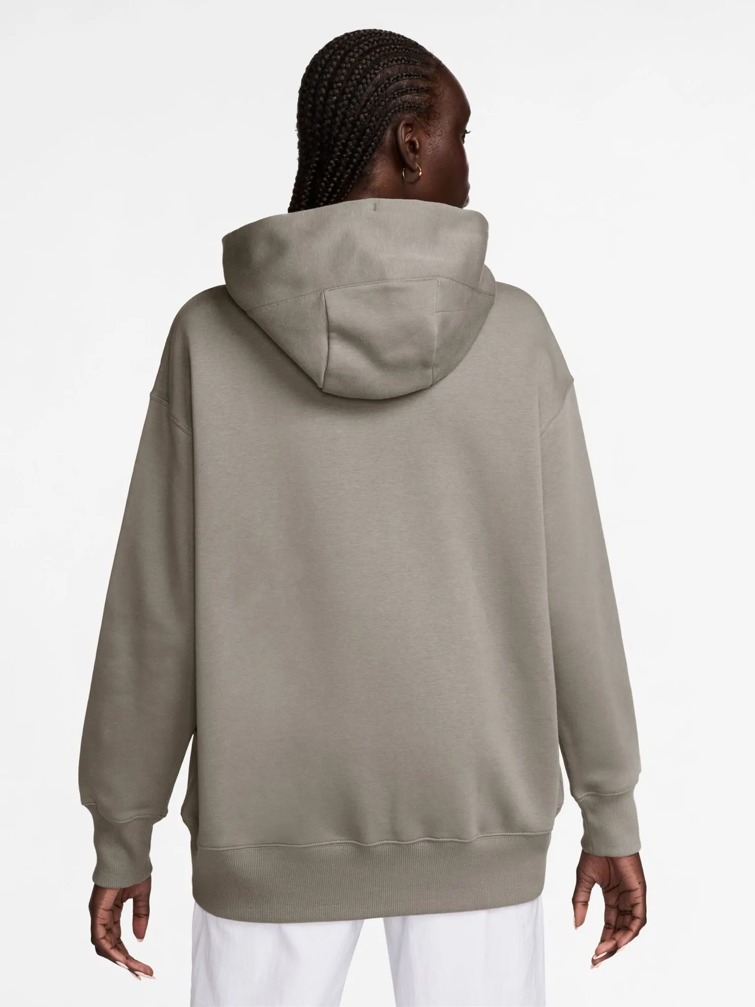Толстовка жіноча Nike W NSW PHNX FLC OS PO HOODIE сіра DQ5860-009
