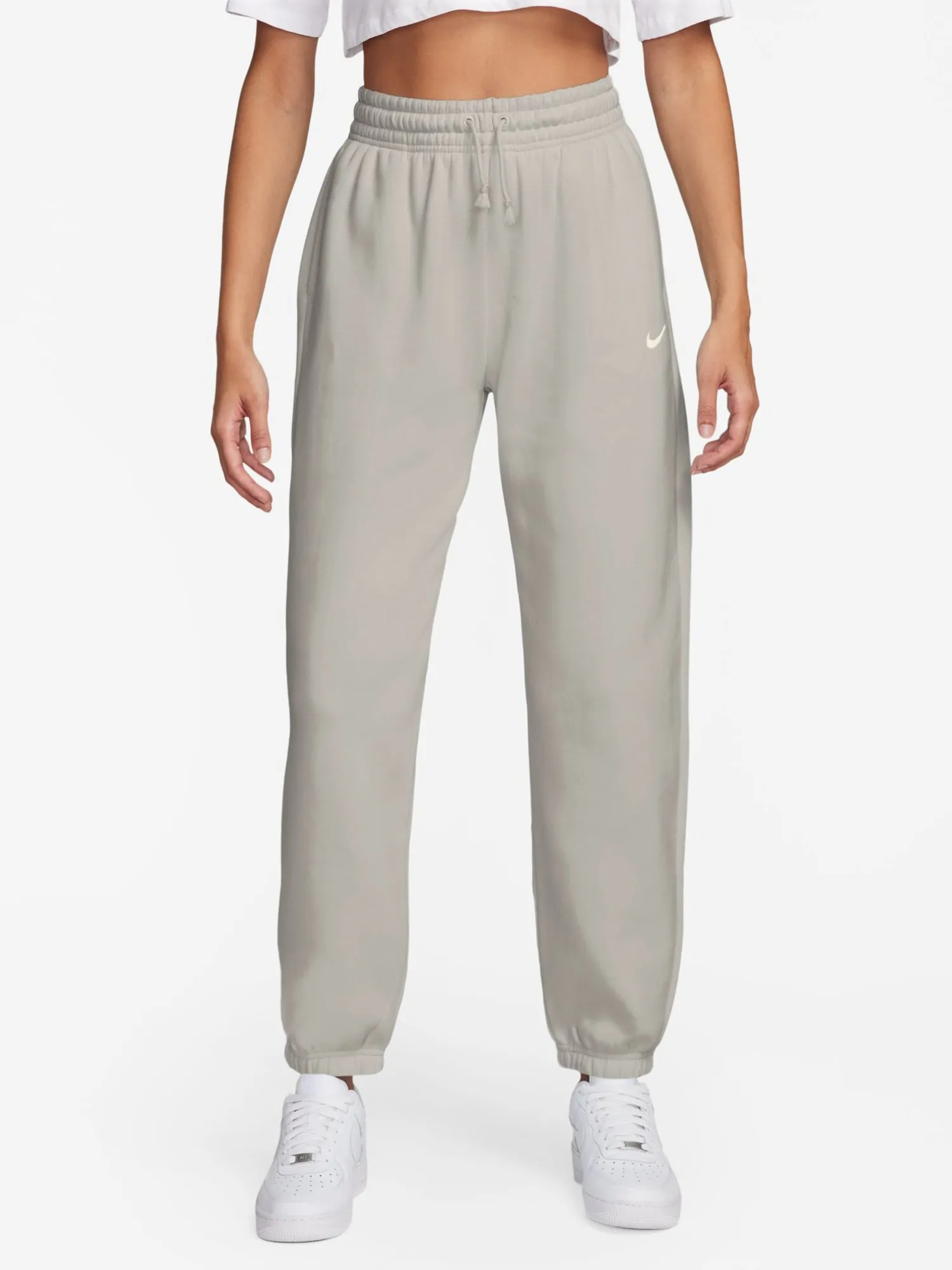 Брюки женские Nike W NSW PHNX FLC HR OS PANT 2 серые FZ5996-009