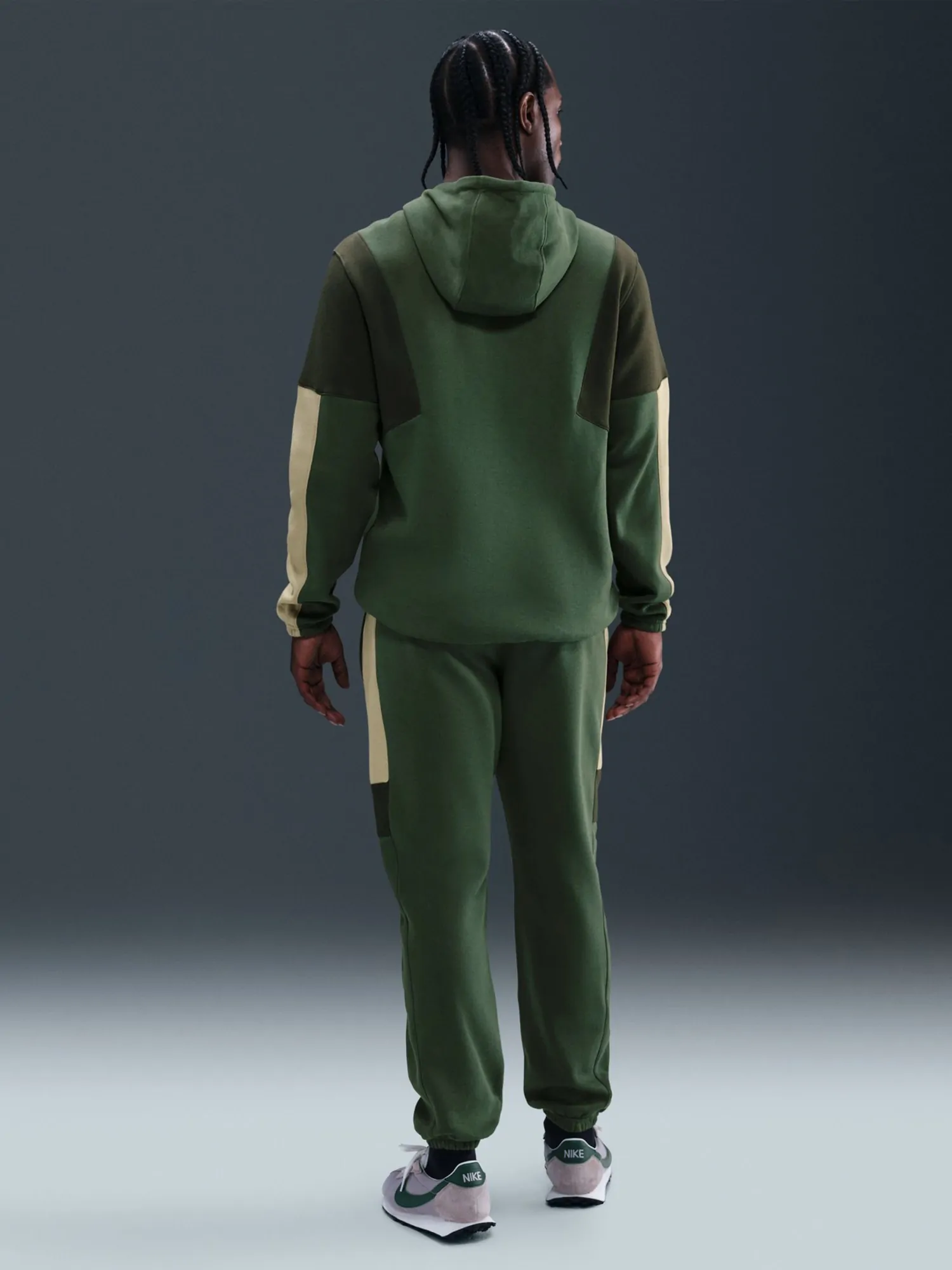 Костюм мужской Nike M NK CLUB FLEECE HDED TRACK GX зеленый HV1165