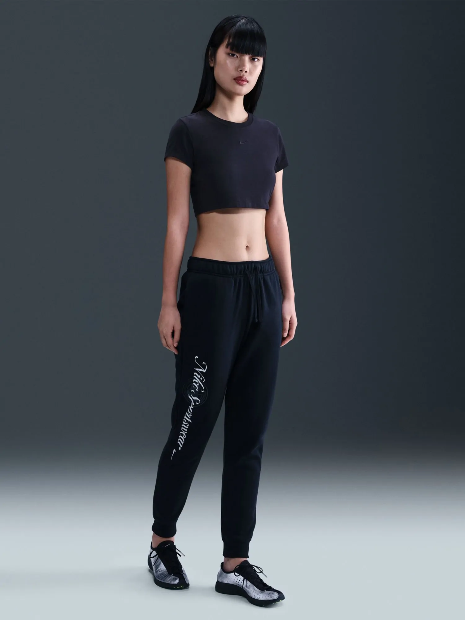 Штани жіночі Nike W NSW CLUB FLC GX STD PANT чорні HV2346-010