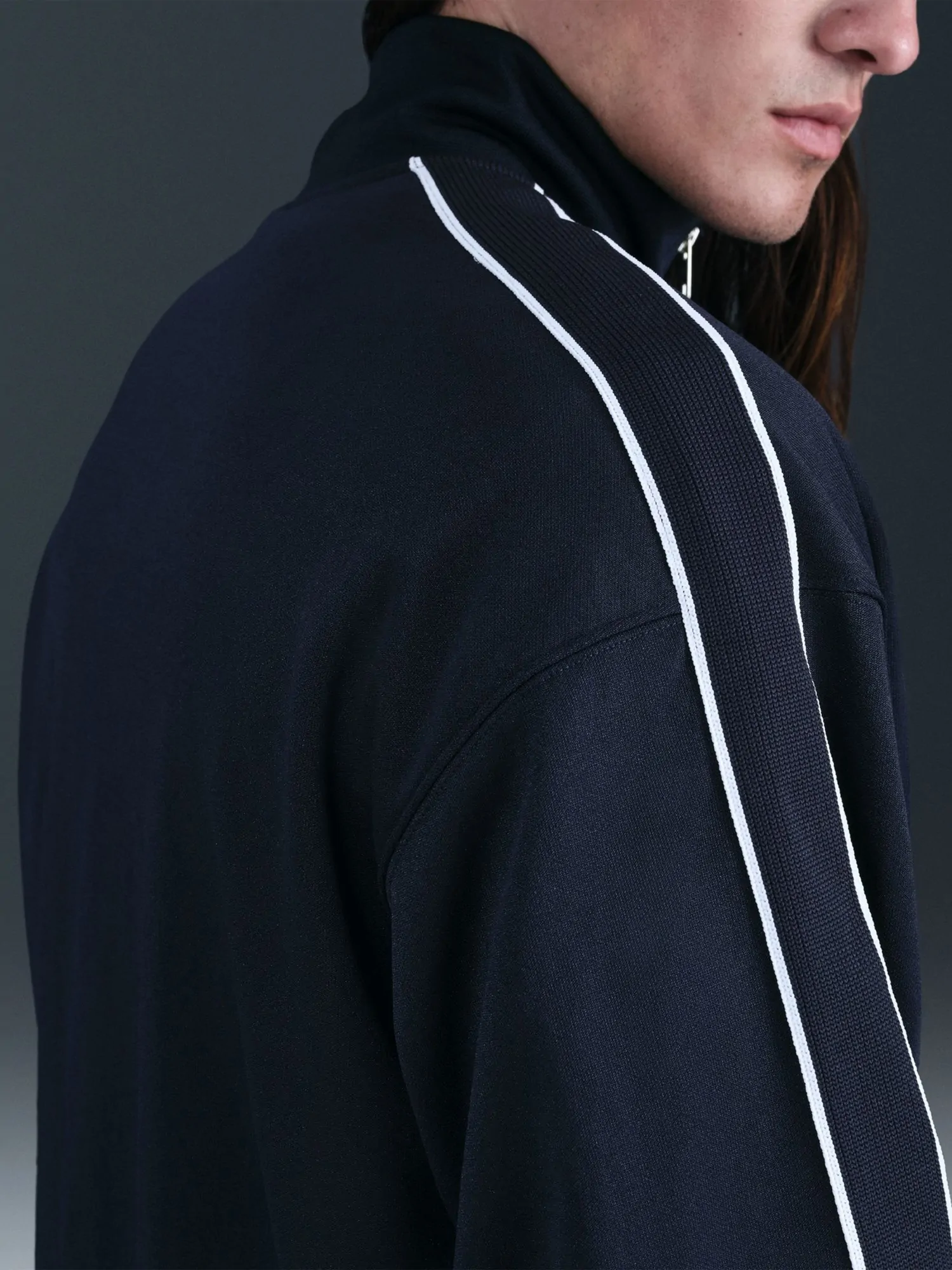Толстовка мужская Nike M NK CLUB KNIT OS TRACK JACKET темно-синяя