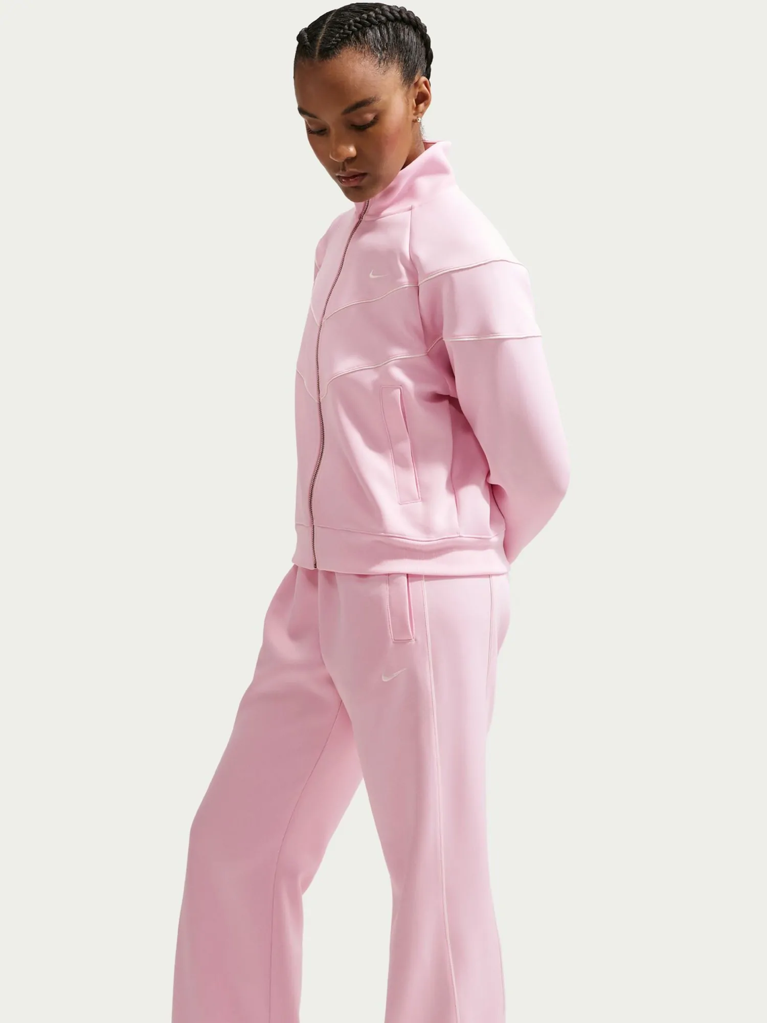 Брюки женские Nike W NSW NK WR MR POLY KNIT PNT розовые HJ1016-663