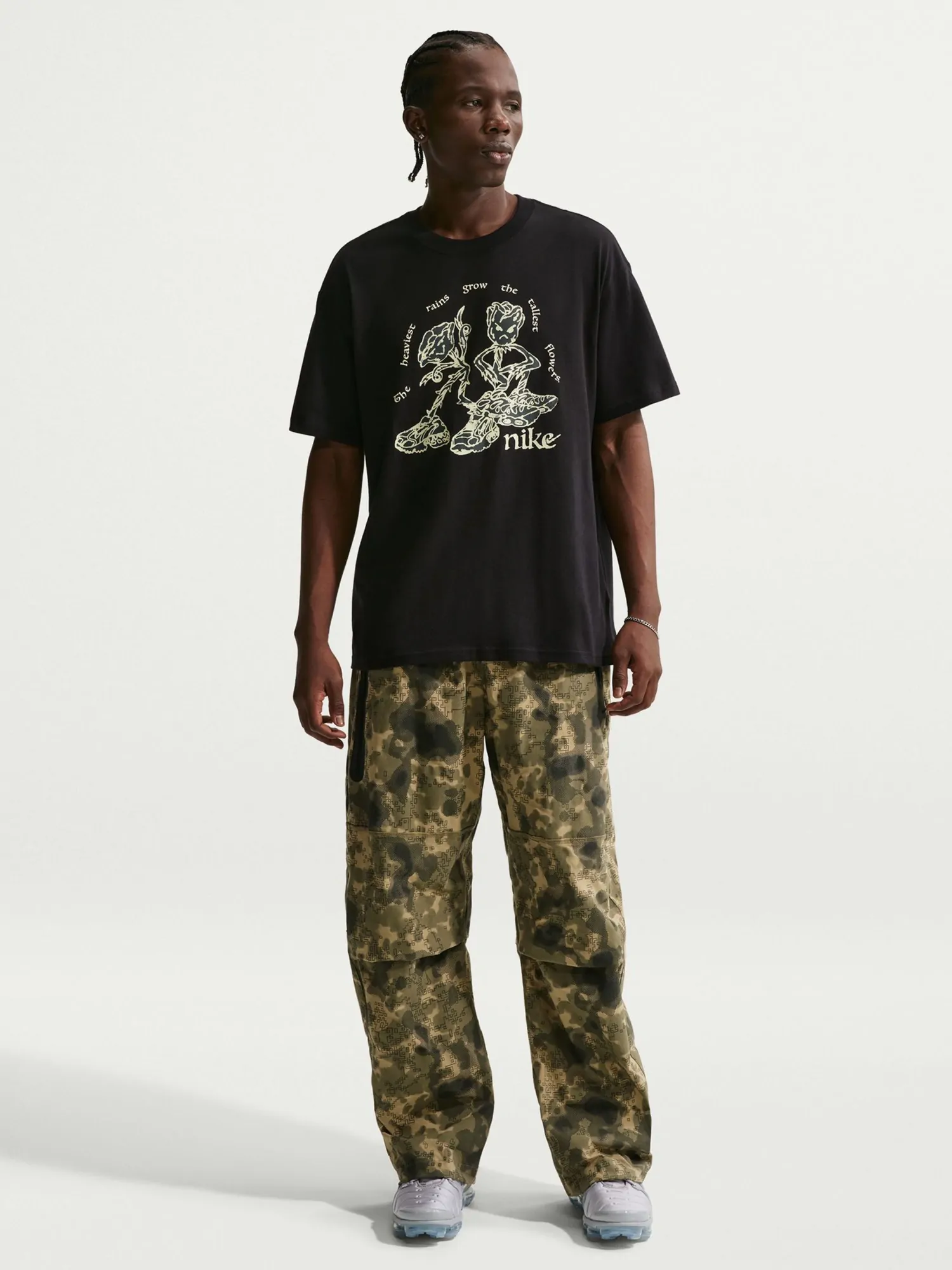Футболка мужская Nike U NSW TEE LSE TALL FLOWERS черная II3688-010
