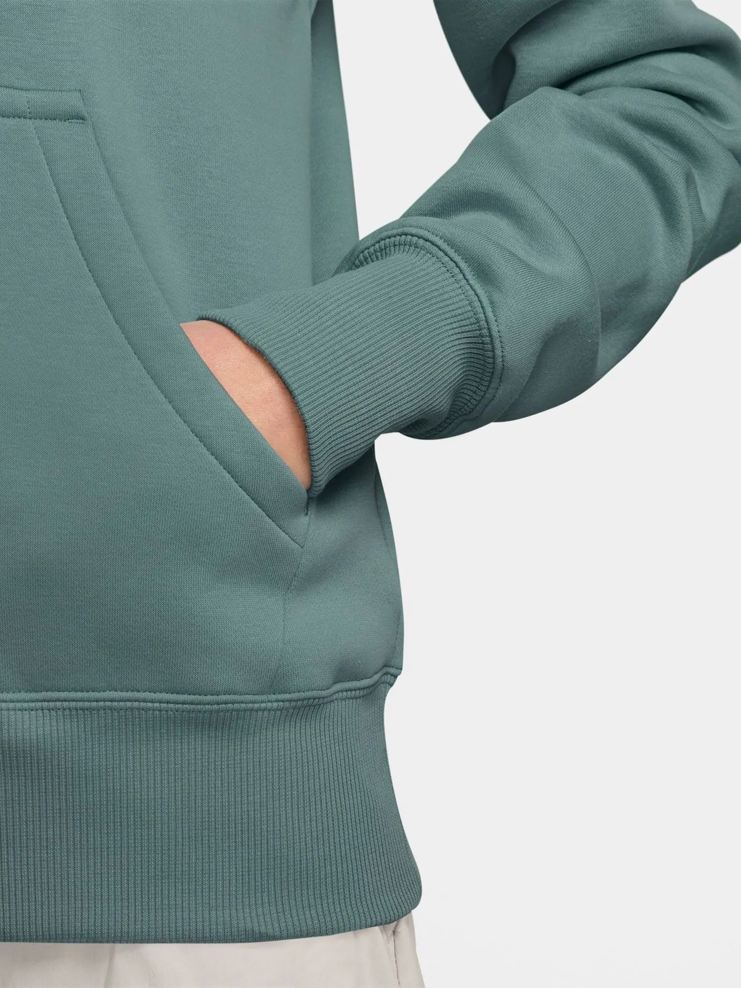 Толстовка женская Nike W NSW PHNX FLC STD FZ HDY бирюзовая HJ0995