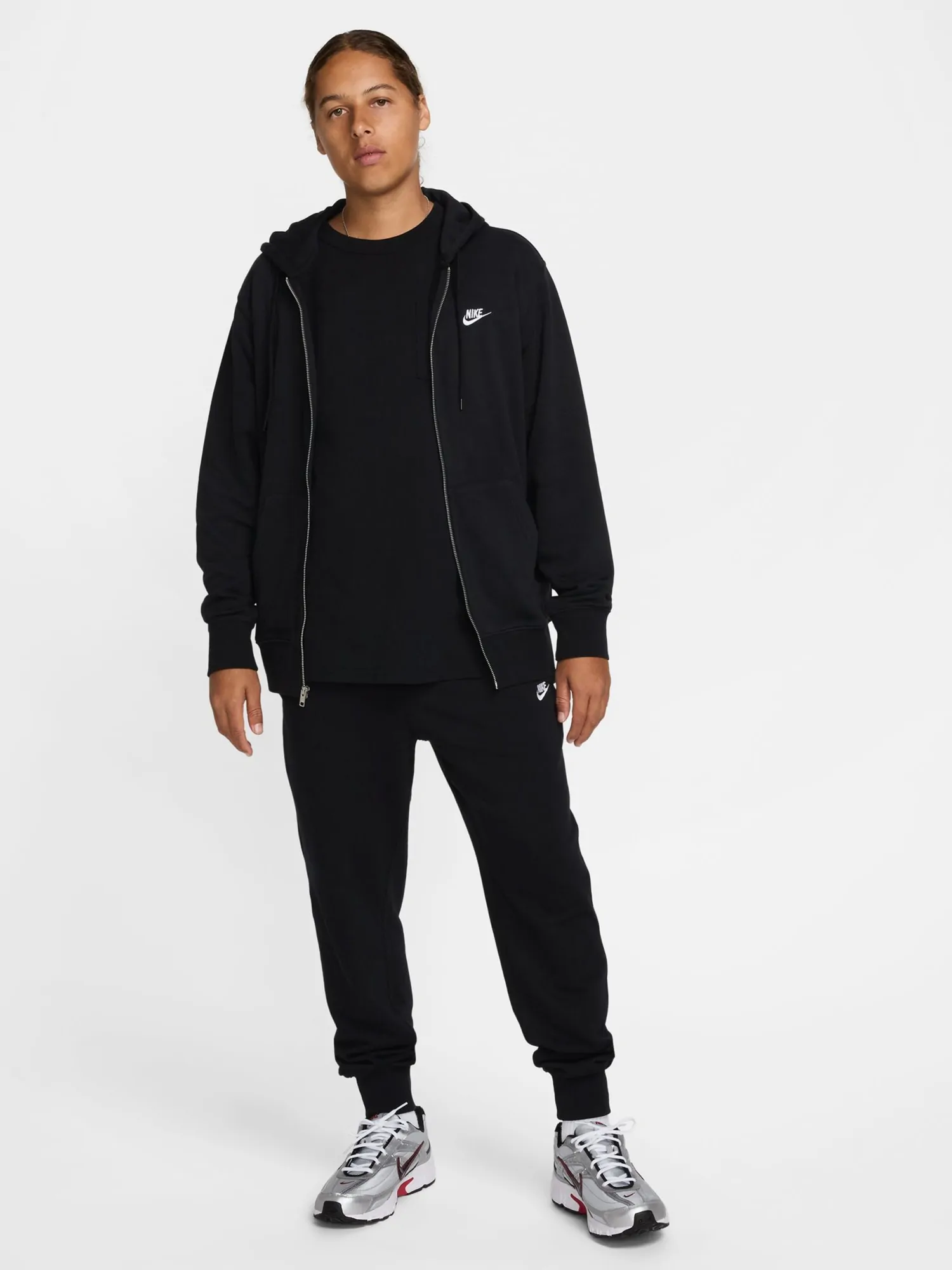 Толстовка чоловіча Nike M NK CLUB FT FZ HOODIE чорна FN3884-010