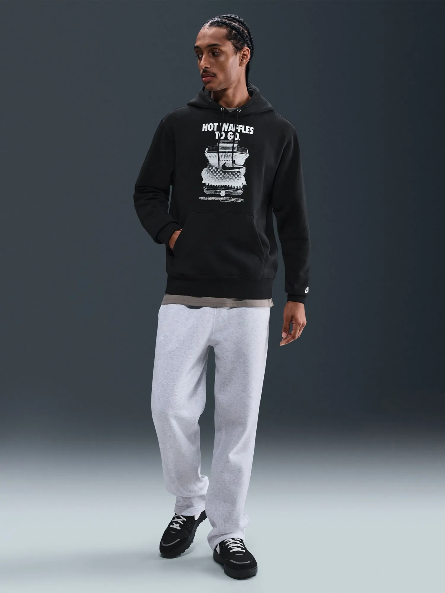 Толстовка мужская Nike M NK CLUB BB GX HOODIE REISSUE черная