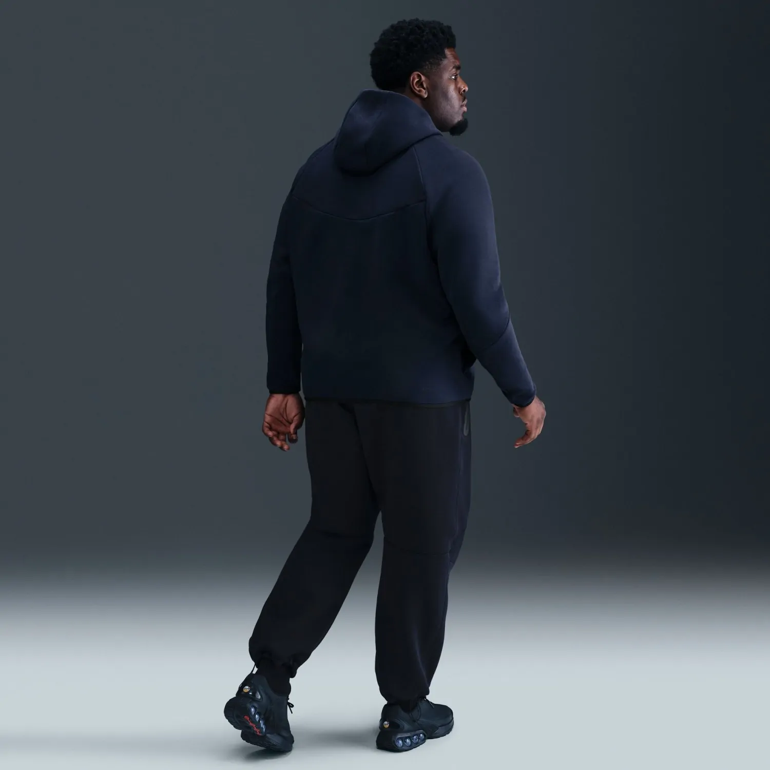 Толстовка мужская Nike M NK TCH FLC FZ WR HOODIE темно-синяя