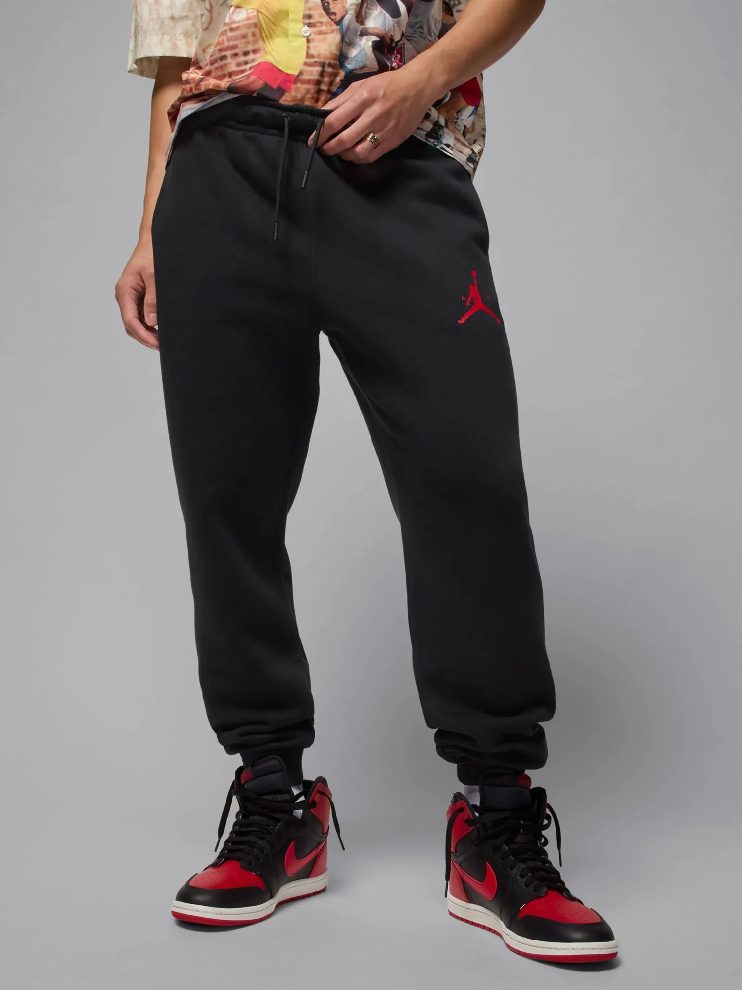 Брюки мужские Nike M J JUMPMAN FLC PANT черные IM9793-010 купить в