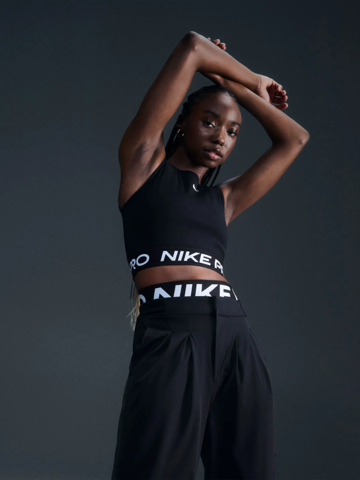 Майка женская Nike NIKE PRO DF 365 CROP TANK черная FZ3615-010