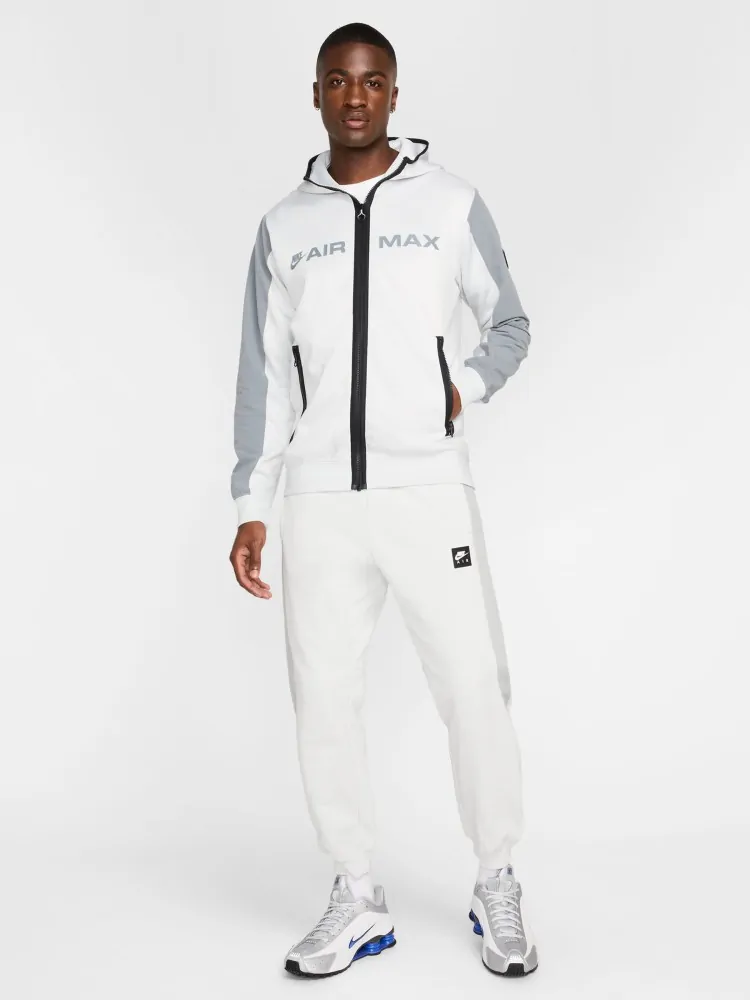 Толстовка мужская Nike M NSW AIR MAX PK FZ HOODIE белая HQ4899-025