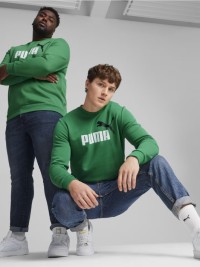 Толстовка чоловіча Puma ESS+ 2 Col Big Logo Crew зелена 58676386 изображение 4