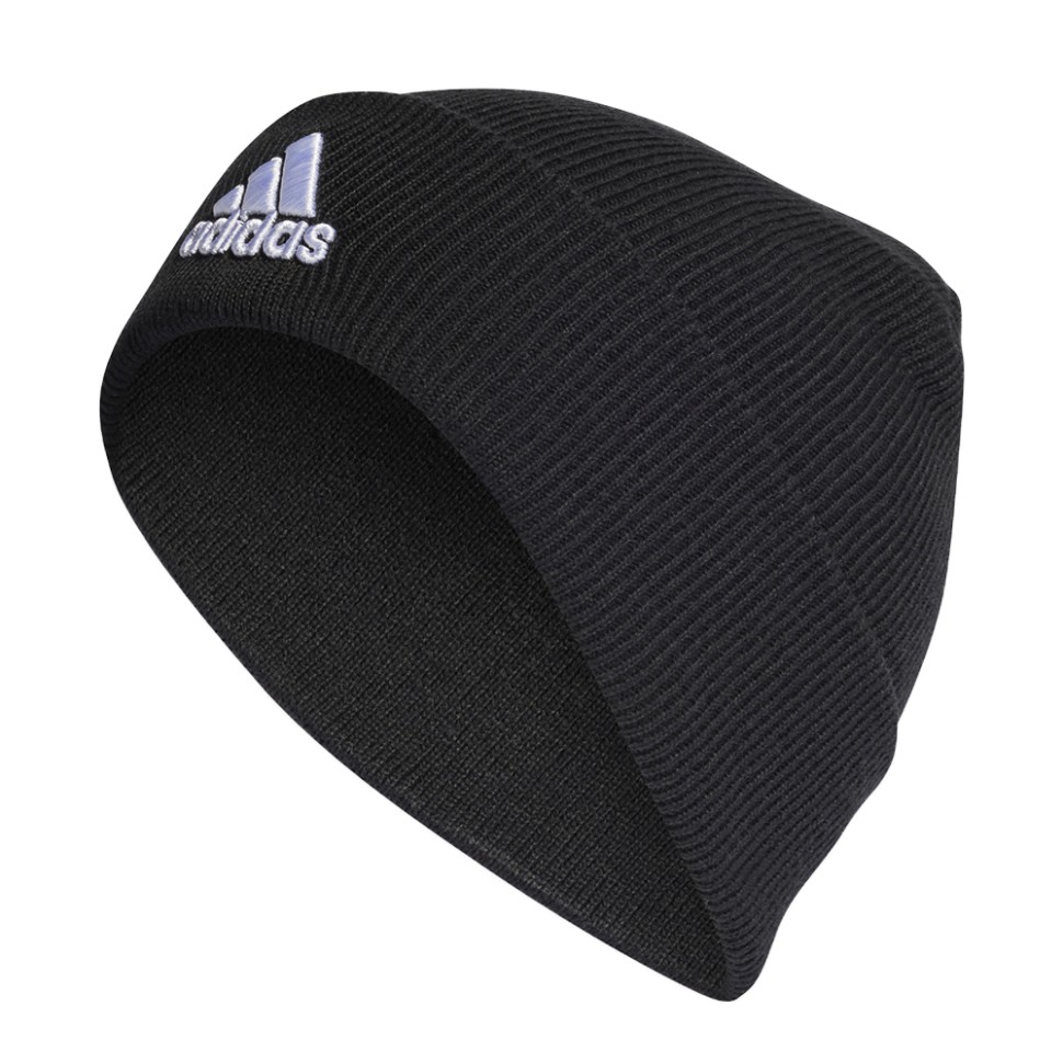 Шапка Adidas LOGO BEANIE CUF чорна IB2651 — фото 1