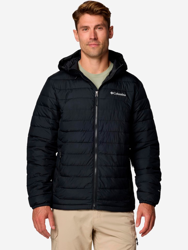 Куртка чоловіча Columbia Powder Lite™ II Hooded Jacket чорна 2086941-010 изображение 2