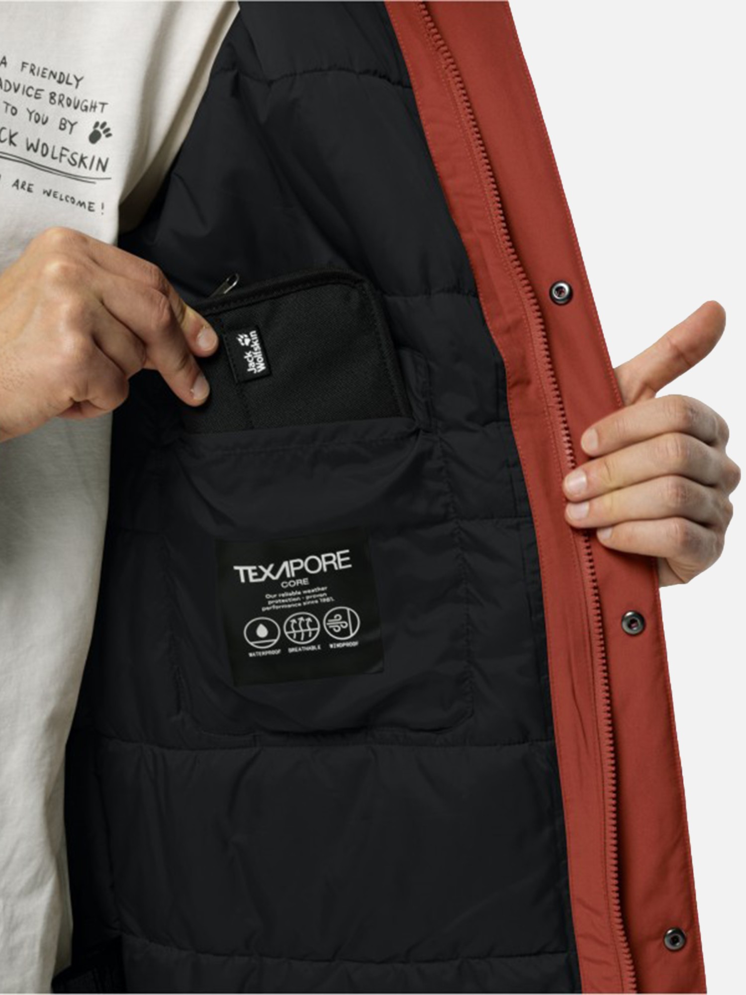 Куртка мужская Jack Wolfskin WINTERLAGER PARKA M оранжевая 1115471-J0126 изображение 4