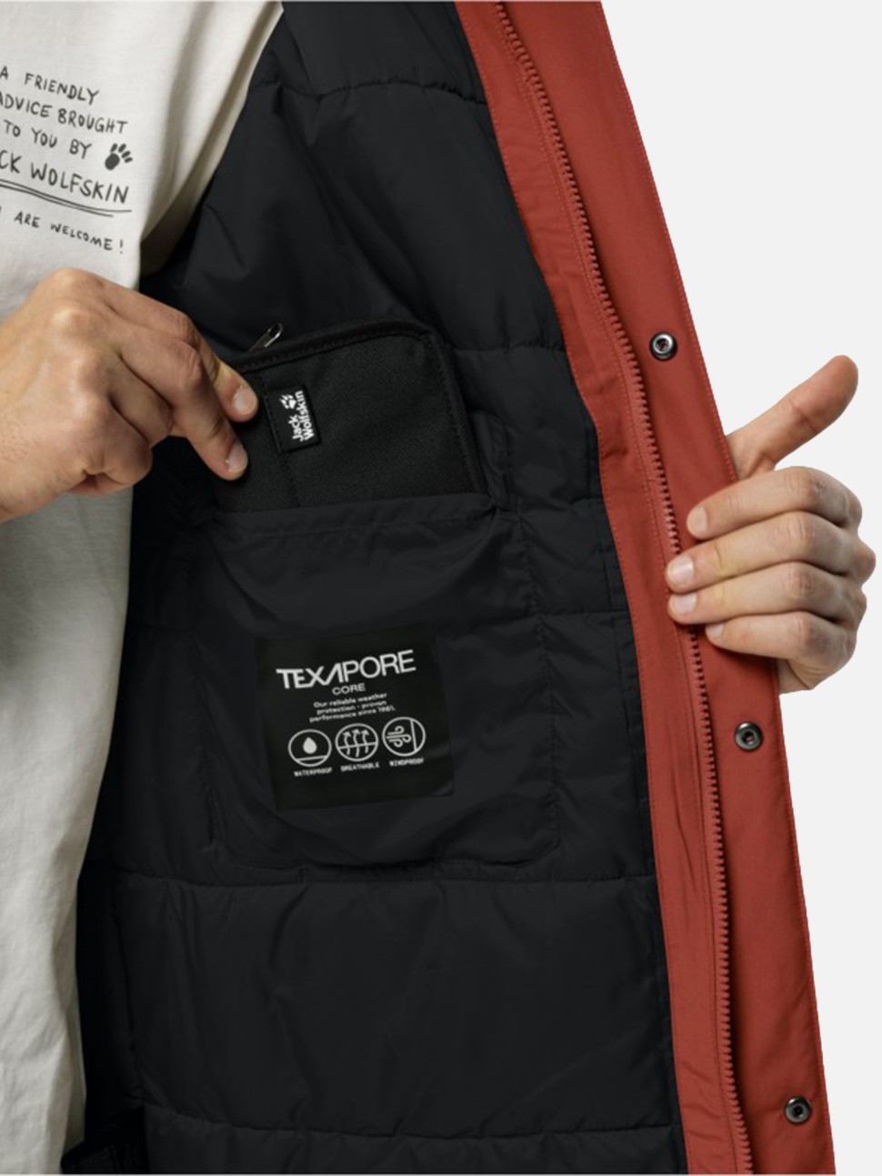Куртка чоловіча Jack Wolfskin WINTERLAGER PARKA M помаранчева 1115471-J0126 — фото 4