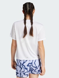 Футболка жіноча Adidas RUN IT BL TEE W біла JD2349 изображение 3