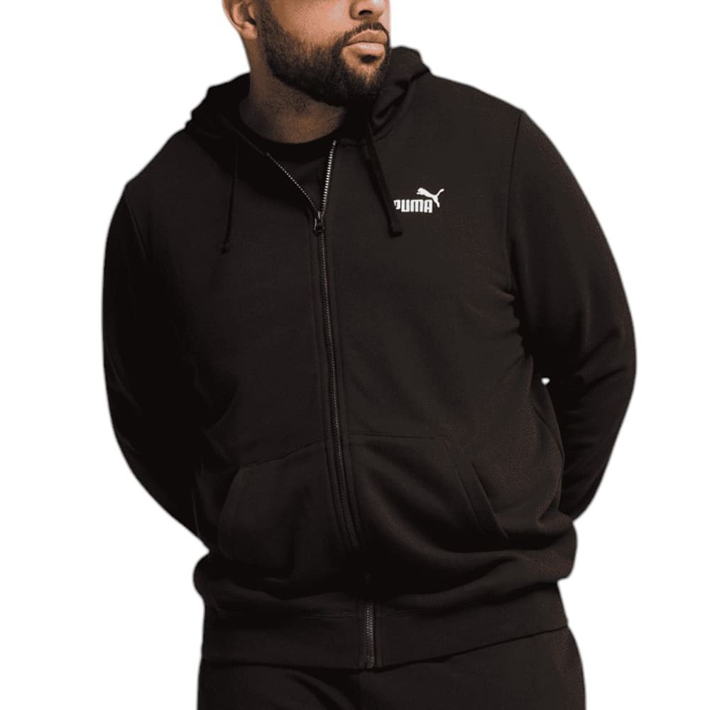 Толстовка чоловіча Puma ESS Full-Zip Hoodie чорна 68258801 изображение 1