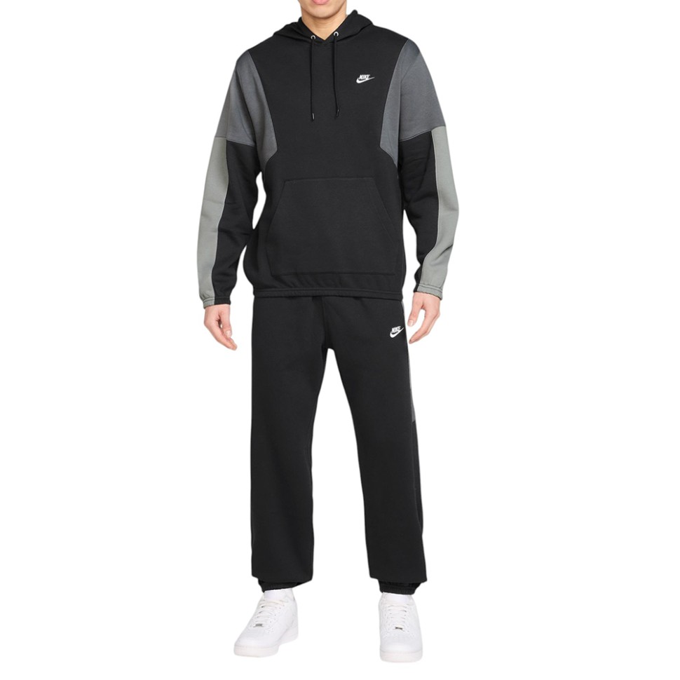 Костюм чоловічий Nike M NK CLUB FLEECE HDED TRACK GX чорний HV1165-010 изображение 1