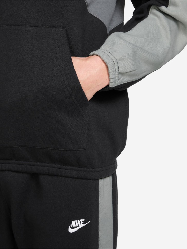 Костюм чоловічий Nike M NK CLUB FLEECE HDED TRACK GX чорний HV1165-010 изображение 3