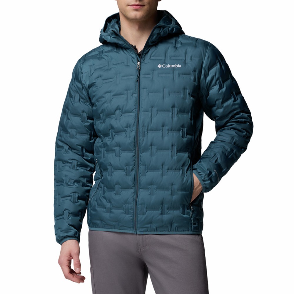 Куртка мужская Columbia Delta Ridge™ II Down Hooded Jacket бирюзовая 2086221-429