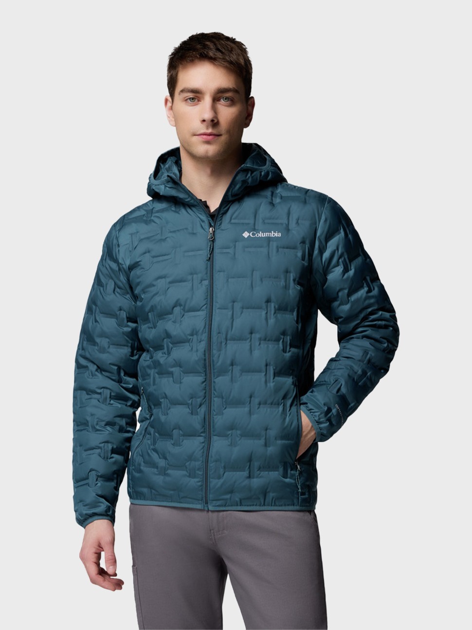 Куртка чоловіча Columbia Delta Ridge™ II Down Hooded Jacket бірюзова 2086221-429 — фото 2
