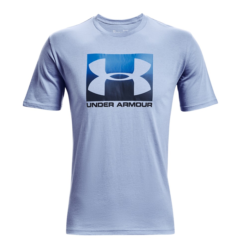 Футболка мужская Under Armour Ua Boxed Sportstyle Ss голубая 1329581-420 — фото 3
