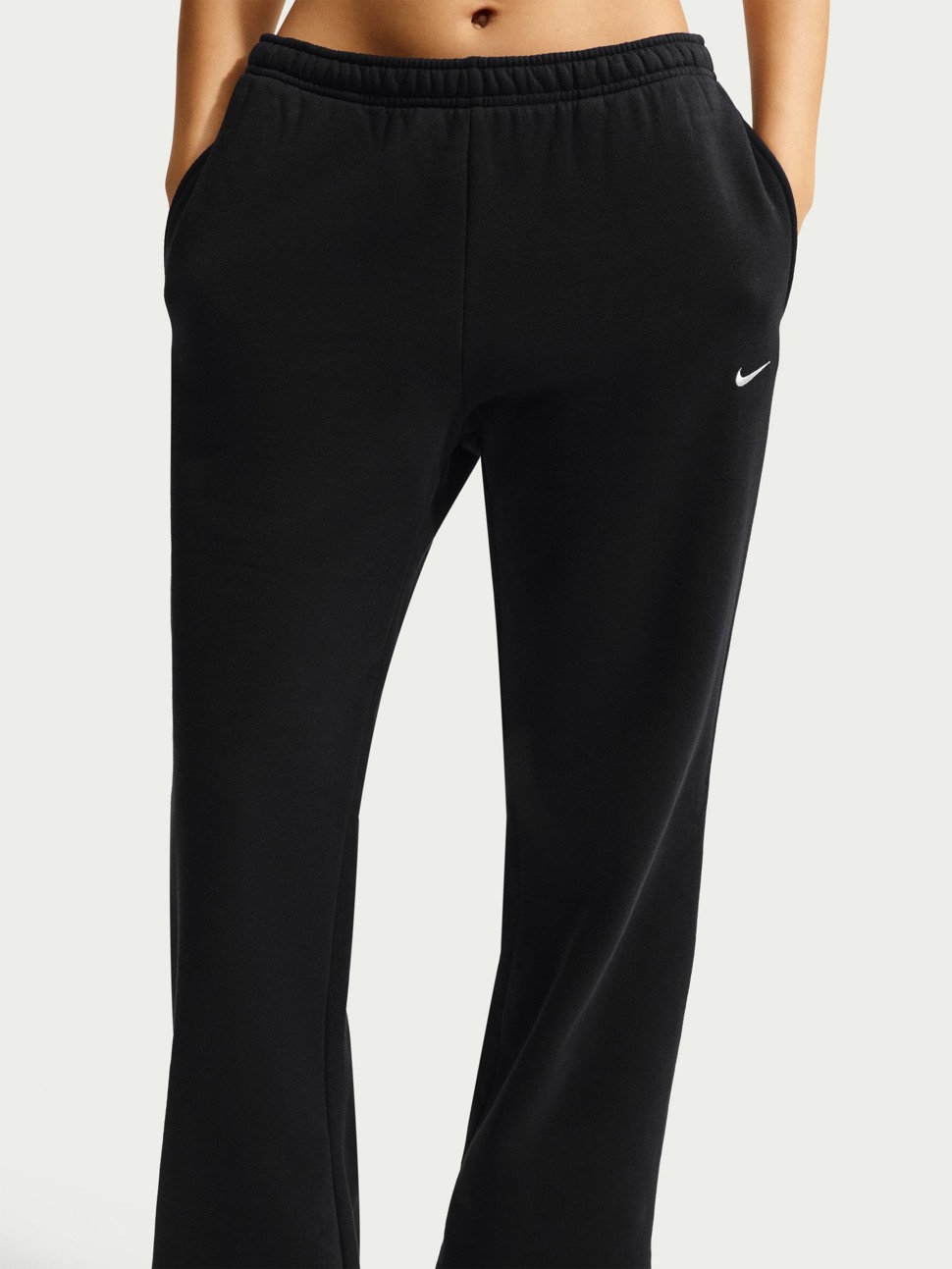 Women's pants Nike W NK STDO FLC MW MR STD OH PNT black IM8078-001 — photo 2