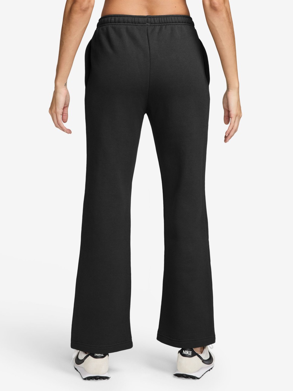 Women's pants Nike W NK STDO FLC MW MR STD OH PNT black IM8078-001 — photo 3