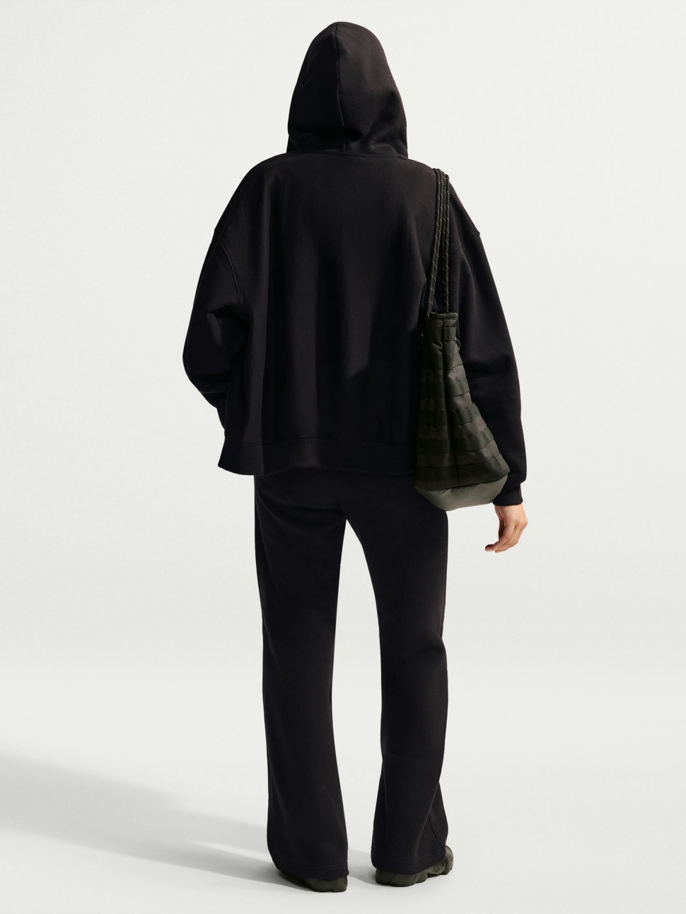 Women's pants Nike W NK STDO FLC MW MR STD OH PNT black IM8078-001 — photo 5