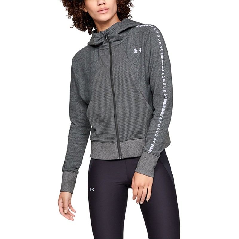 Толстовка женская Under Armour TB Ottoman Fleece FZ серая 1321182-019 — фото 2 — Sport City Толстовка женская Under Armour TB Ottoman Fleece FZ серая 1321182-019 — фото 2
