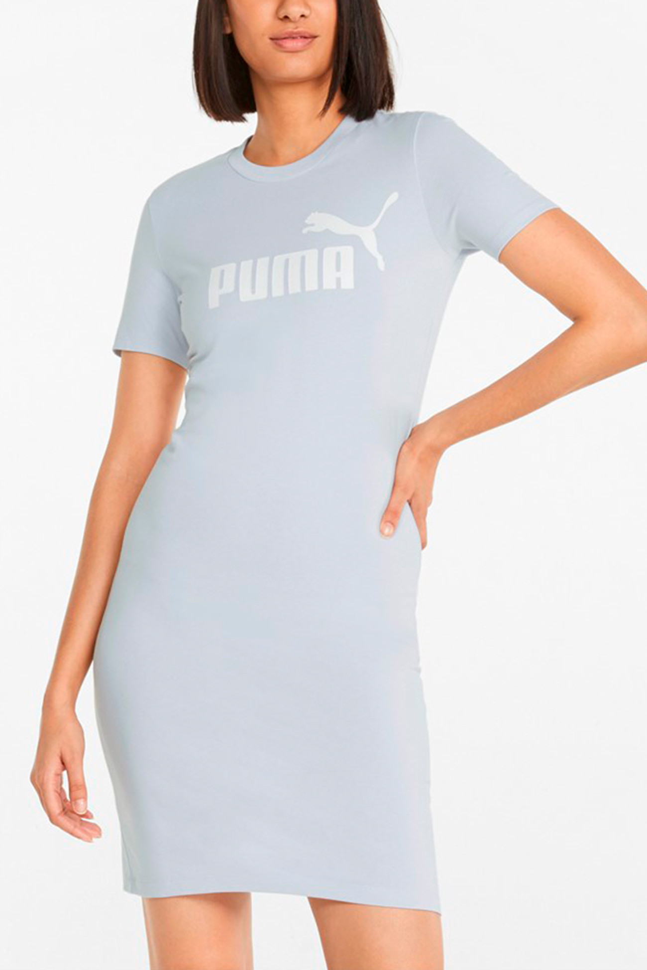 Платье женское Puma Ess Slim Tee Dress голубое 84834983