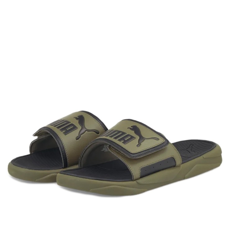 Шлепанцы мужские Puma Royalcat Comfort хаки 37228014 изображение 1