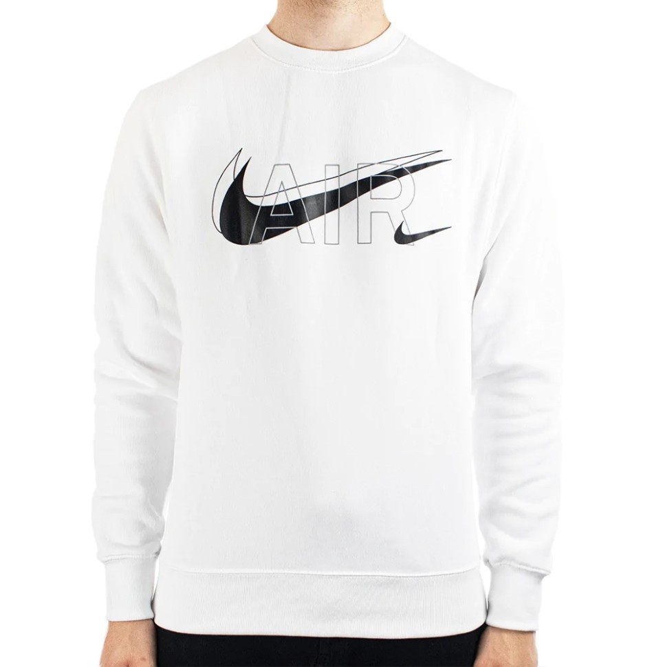 Толстовка чоловіча Nike M Nsw Crew Prnt Pack Bb біла DD9699-100 — фото 1