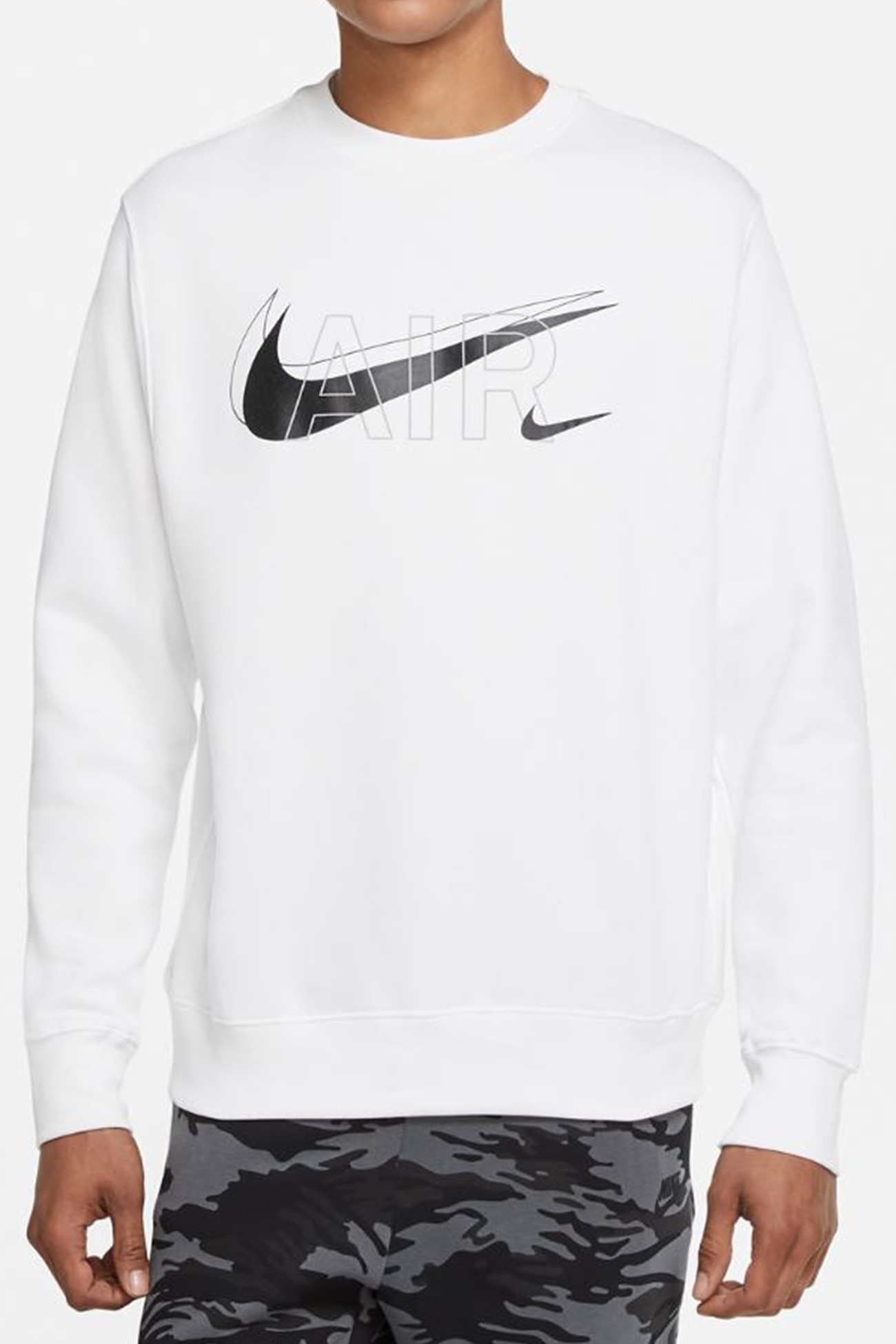 Толстовка мужская Nike M Nsw Crew Prnt Pack Bb белая DD9699-100 изображение 2