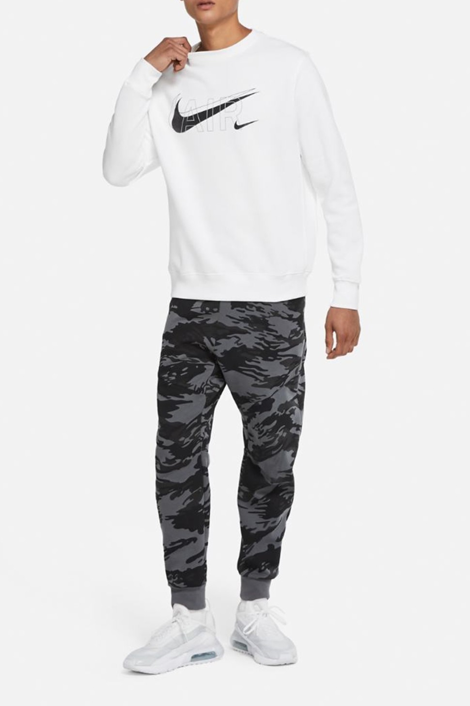 Толстовка чоловіча Nike M Nsw Crew Prnt Pack Bb біла DD9699-100 — фото 3