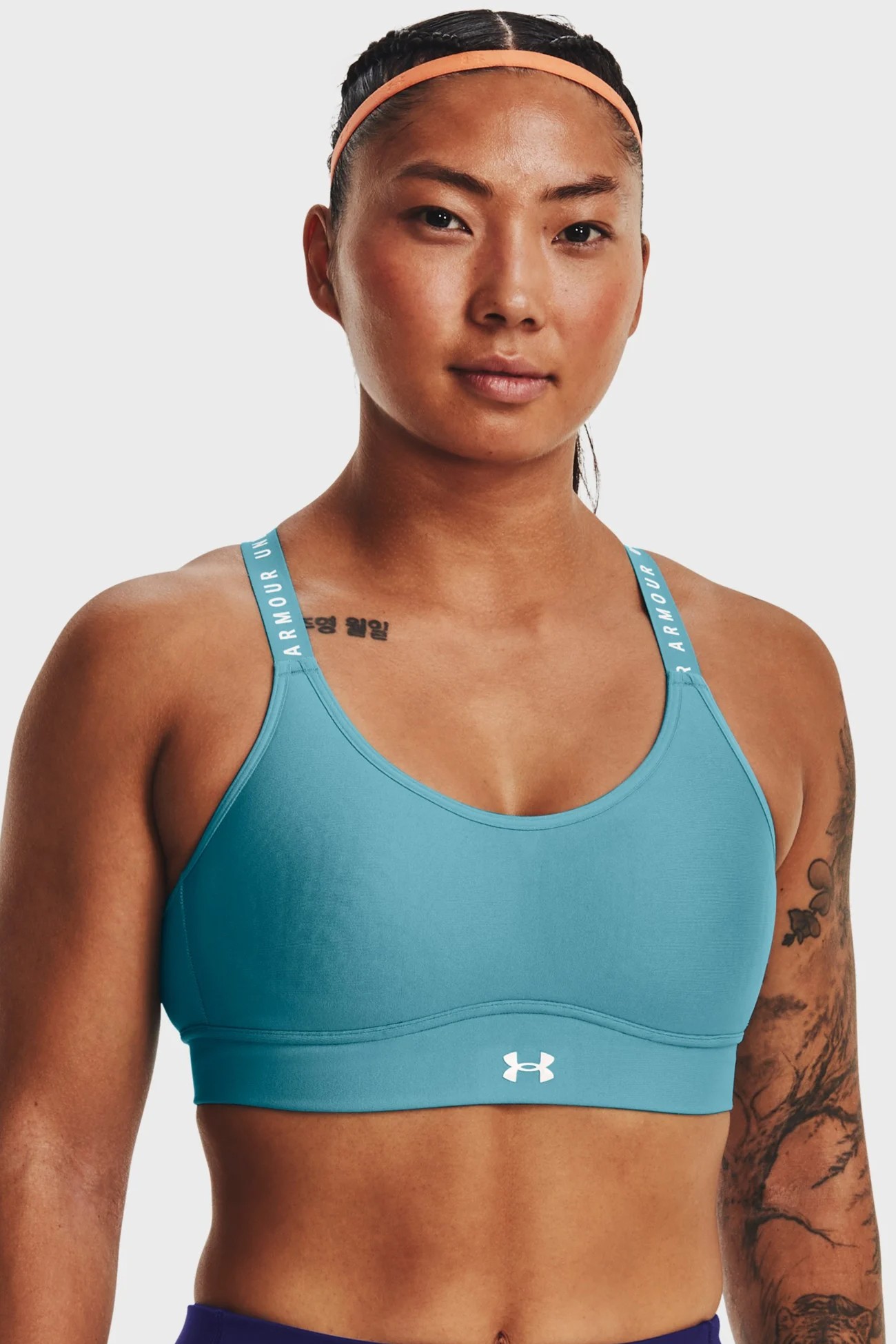 Бра женский Under Armour UA Infinity Mid Covered голубой 1363353-433 изображение 2