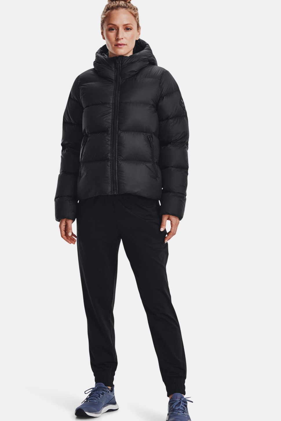 Куртка жіноча Under Armour UA STRM CGI DOWN JKT чорна 1375442-001 — фото 4