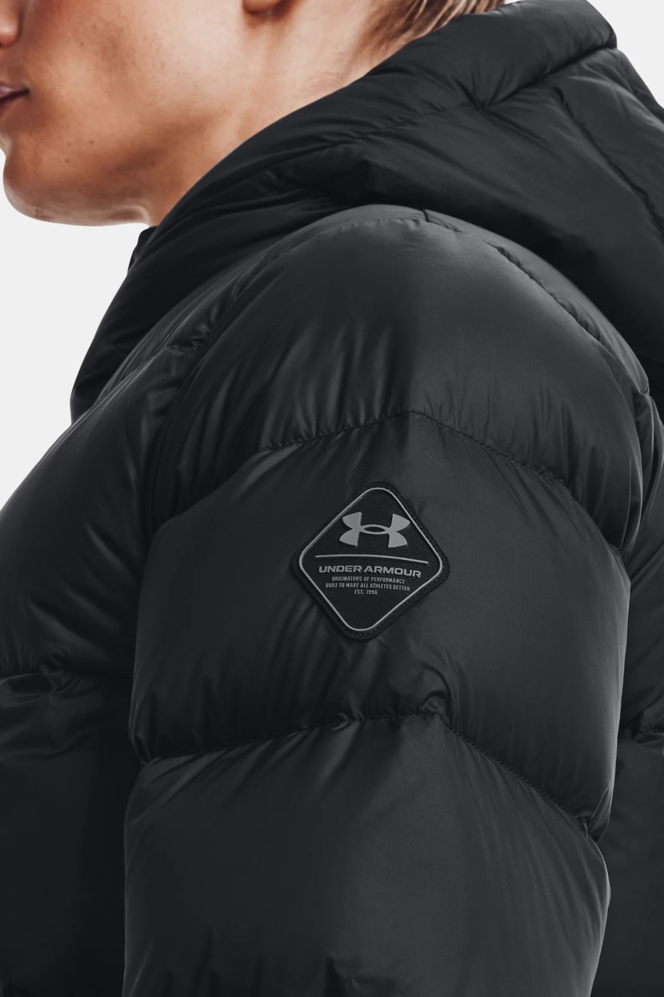 Куртка жіноча Under Armour UA STRM CGI DOWN JKT чорна 1375442-001 — фото 6