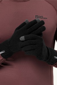 Перчатки мужские Jack Wolfskin RIB GLOVE черные 1911681-6000 изображение 2