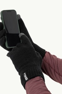 Перчатки мужские Jack Wolfskin RIB GLOVE черные 1911681-6000 изображение 3
