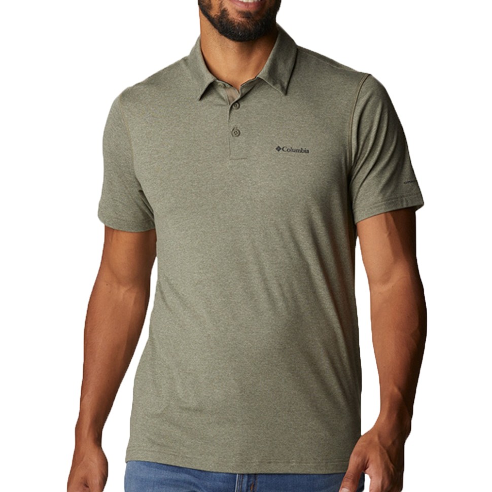 Поло мужское Columbia TECH TRAIL™ POLO зеленое 1768701-397 — Sport City Поло мужское Columbia TECH TRAIL™ POLO зеленое 1768701-397
