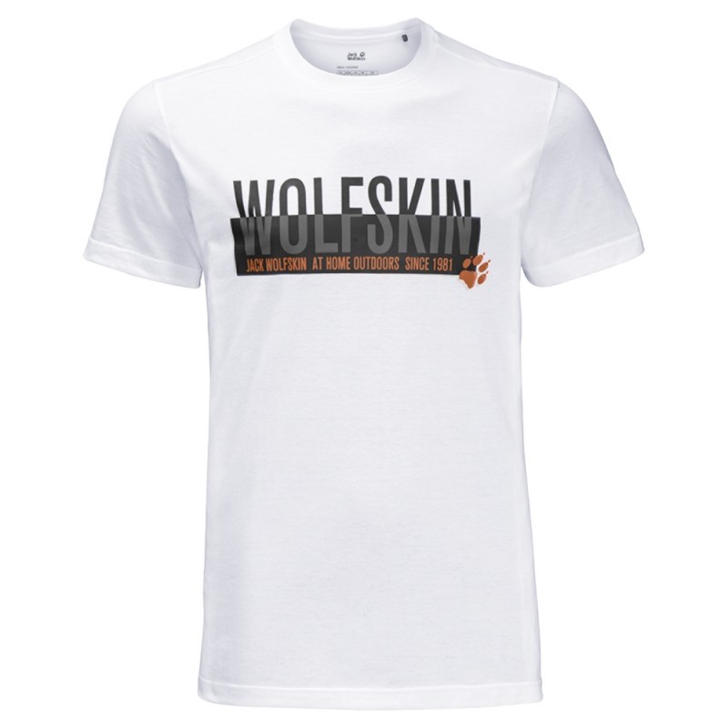 Футболка чоловіча Jack Wolfskin біла 1805641-5018 — Sport City Футболка чоловіча Jack Wolfskin біла 1805641-5018