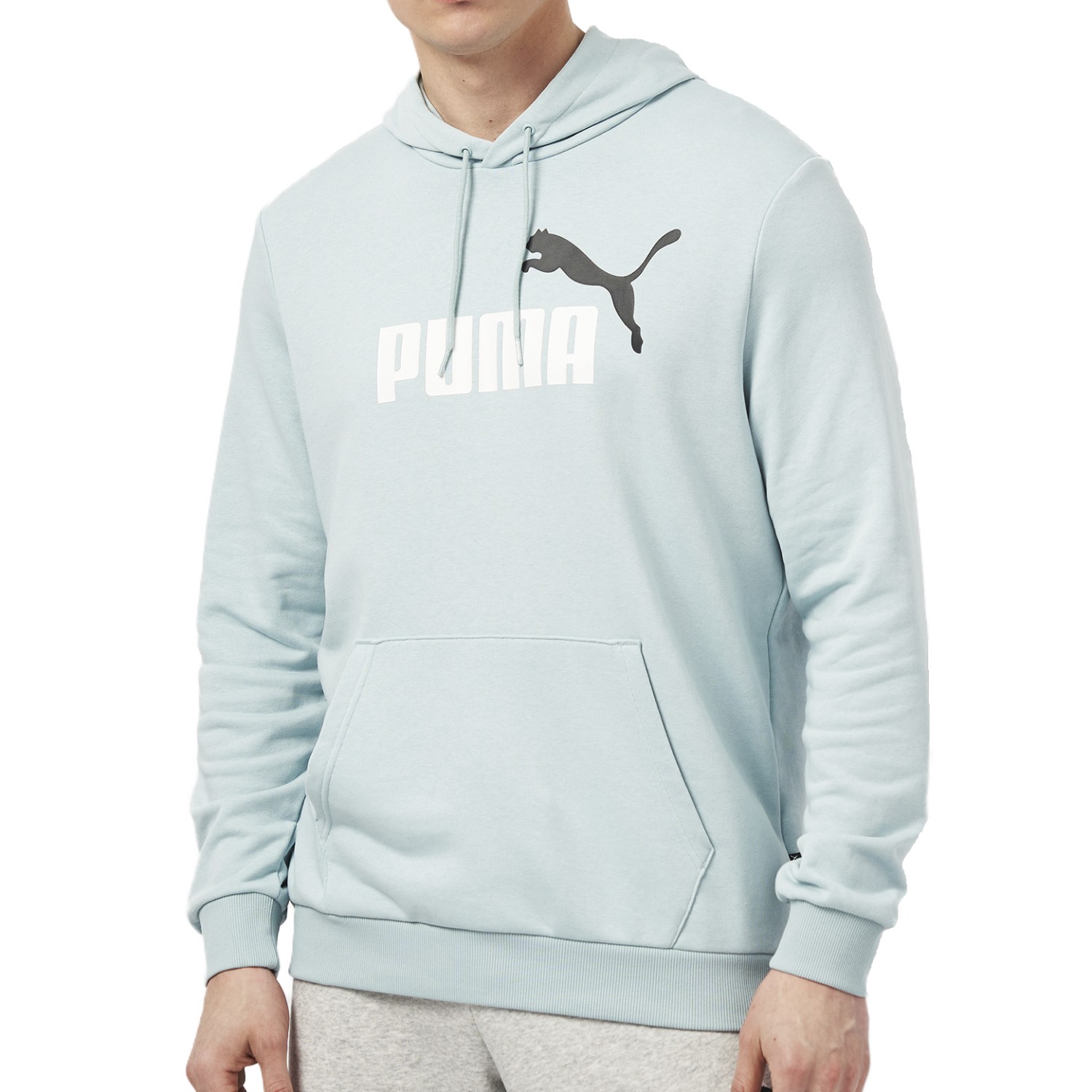 Толстовка чоловіча Puma ESS+ 2 Col Big Logo Hoodie блакитна 58676528 изображение 1
